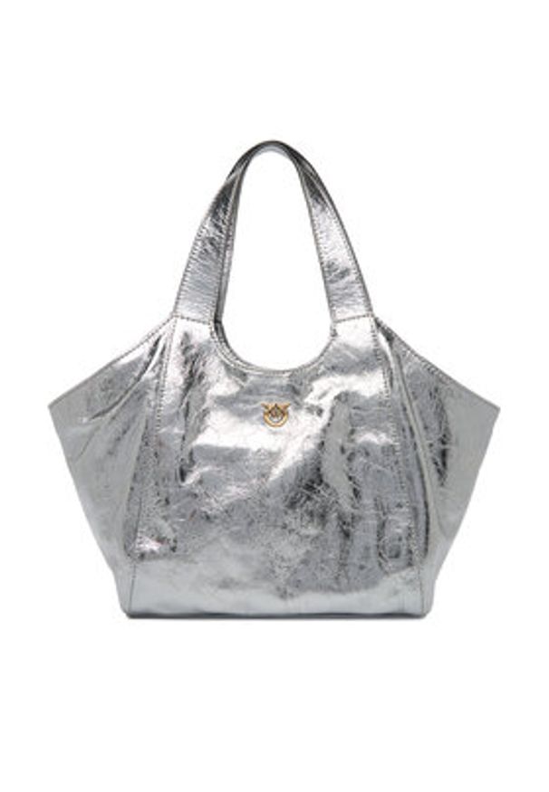 Pinko - PINKO Torebka Tote Mini Bag AI 25-26 PLTT 104645 A2OT Srebrny. Kolor: srebrny. Materiał: skórzane