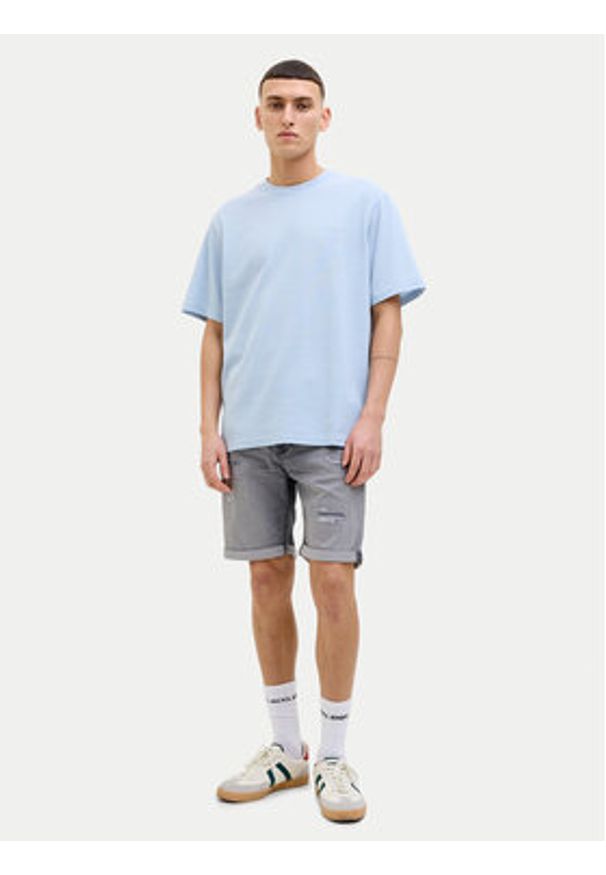 Jack & Jones Szorty jeansowe Rick 12269503 Szary Regular Fit. Kolor: szary. Materiał: bawełna