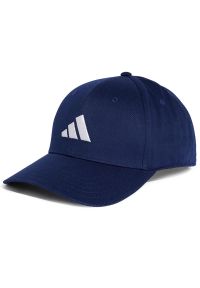 Adidas - Czapka z daszkiem unisex adidas Sportswear New Logo Baseball JP0393 - granatowa. Kolor: niebieski. Materiał: bawełna. Wzór: ze splotem. Sezon: lato. Styl: klasyczny #1