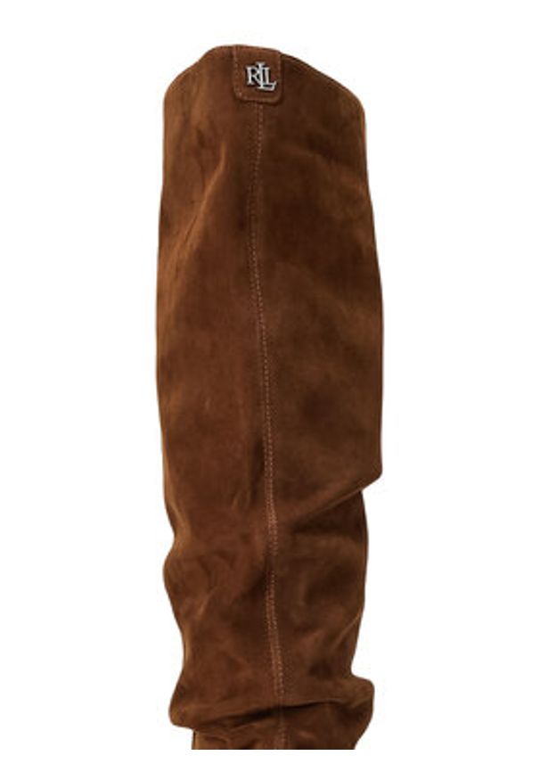 Lauren Ralph Lauren - LAUREN RALPH LAUREN Kozaki 802937807002 Brązowy. Kolor: brązowy. Materiał: skóra, zamsz