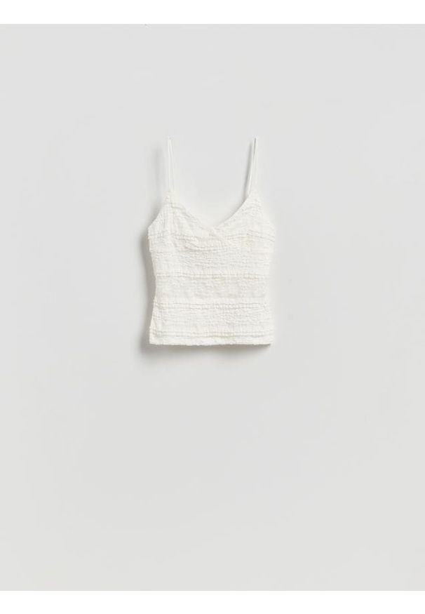 Reserved - Koronkowa bluzka - złamana biel. Materiał: koronka