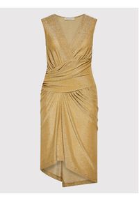 Rinascimento Sukienka koktajlowa CFC0110016003 Złoty Regular Fit. Kolor: złoty. Materiał: syntetyk. Styl: wizytowy #2