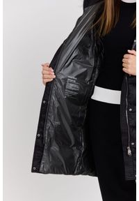 Hetrego - HETREGO Czarna damska kurtka puchowa Leonie Quilted Woman Jacket With Detached Hood, Rozmiar 44 EU - 48 IT. Okazja: na co dzień. Kolor: czarny. Materiał: puch. Długość rękawa: długi rękaw. Długość: długie. Styl: casual #8