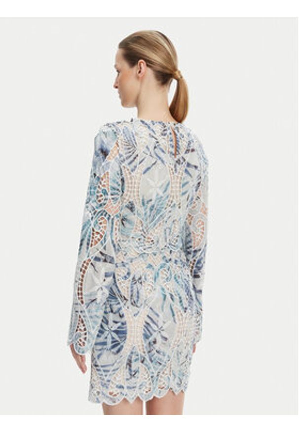 Guess Bluzka W5GH0T WHAD2 Niebieski Regular Fit. Kolor: niebieski. Materiał: syntetyk