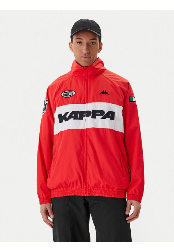 Kappa Wiatrówka Authentic Sullix 382568W Czerwony Oversize. Kolor: czerwony. Materiał: syntetyk