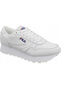 Buty do chodzenia damskie Fila Orbit Zeppa Low Wmn. Kolor: biały. Materiał: skóra. Sport: turystyka piesza