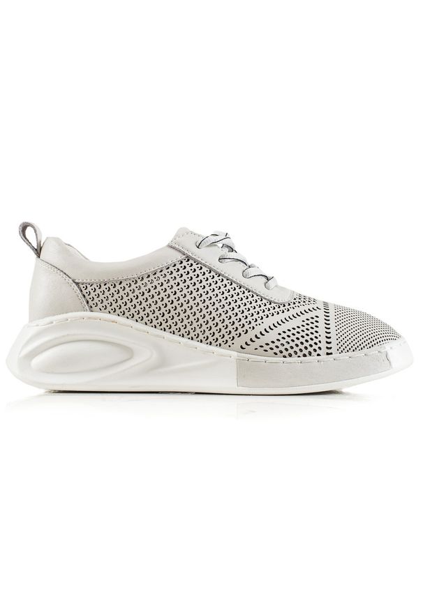Artiker - ARTIKER Lekkie Sneakersy Ze Skóry szare. Kolor: szary. Materiał: skóra