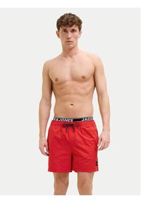 Jack & Jones - Jack&Jones Szorty kąpielowe Maui 12272949 Czerwony Regular Fit. Kolor: czerwony. Materiał: syntetyk #3