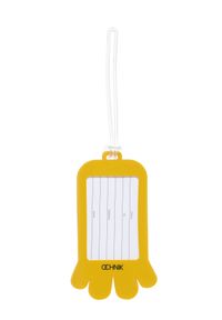 Ochnik - Identyfikator do bagażu AW-004-0005-26(W24). Kolor: żółty. Materiał: tworzywo sztuczne. Styl: elegancki