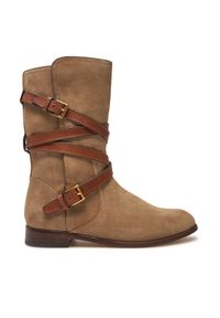 Lauren Ralph Lauren - LAUREN RALPH LAUREN Botki 802951233001 Brązowy. Kolor: brązowy. Materiał: skóra, zamsz #1