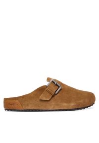 Pepe Jeans Klapki Corby Clog W PLS900001 Brązowy. Kolor: brązowy. Materiał: zamsz, skóra