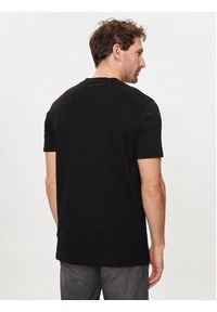 Karl Lagerfeld - KARL LAGERFELD T-Shirt 755082 542224 Czarny Regular Fit. Typ kołnierza: dekolt w karo. Kolor: czarny. Materiał: bawełna