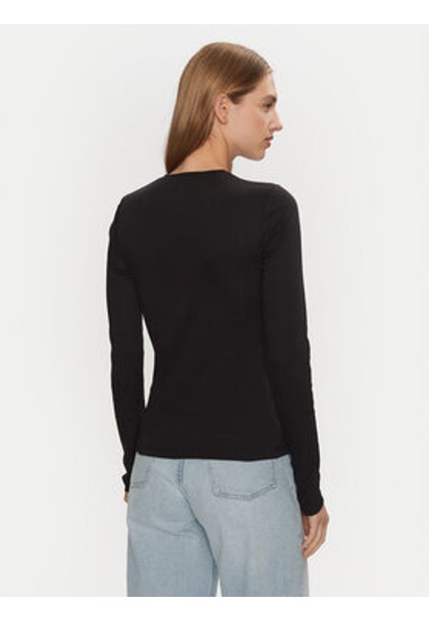 Calvin Klein Bluzka K20K208037 Czarny Slim Fit. Kolor: czarny. Materiał: bawełna