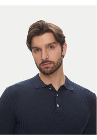 Pierre Cardin Polo C5 51314.5094 Granatowy Slim Fit. Typ kołnierza: polo. Kolor: niebieski. Materiał: bawełna