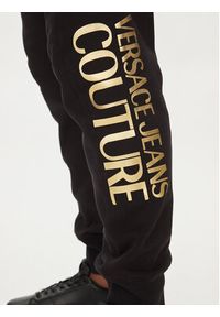 Versace Jeans Couture Spodnie dresowe 76GAAT00 Czarny Regular Fit. Kolor: czarny. Materiał: bawełna #5