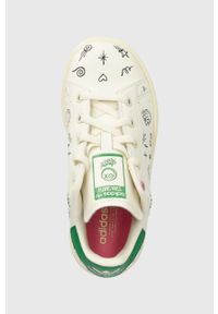 adidas Originals sneakersy dziecięce Stan Smith kolor biały. Nosek buta: okrągły. Zapięcie: sznurówki. Kolor: biały. Materiał: guma. Model: Adidas Stan Smith #2