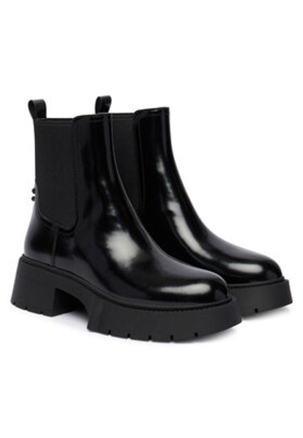 Coach Sztyblety Leah Platform CCH90 Czarny. Kolor: czarny. Materiał: lakier, skóra. Obcas: na platformie