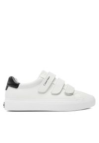 Calvin Klein Sneakersy Vulcanized Slip On Velcro Lth HW0HW01909 Biały. Zapięcie: bez zapięcia. Kolor: biały #1