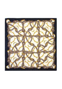 Wittchen - Damska apaszka z jedwabiu jednokolorowa. Kolor: niebieski, wielokolorowy, żółty. Materiał: jedwab. Styl: klasyczny, elegancki #1