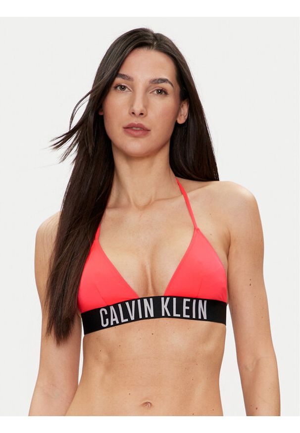 Calvin Klein Swimwear Góra od bikini KW0KW02666 Różowy. Kolor: różowy. Materiał: syntetyk