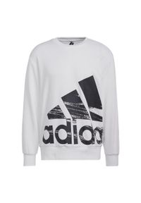 Adidas - Bluza adidas Essentials Brandlove French Terry. Kolor: biały