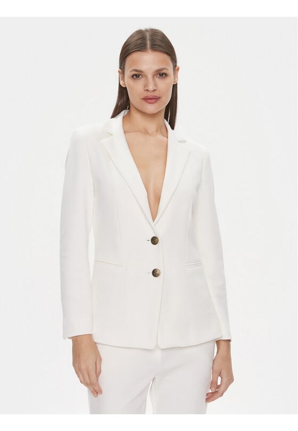Marella Marynarka Lia 2413911024 Biały Regular Fit. Kolor: biały. Materiał: syntetyk, wiskoza