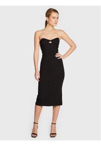 Remain Sukienka koktajlowa Unaris RM1519 Czarny Slim Fit. Kolor: czarny. Materiał: syntetyk. Styl: wizytowy