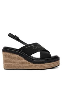 Calvin Klein Espadryle Wedge Sandal 50 He HW0HW01965 Czarny. Kolor: czarny