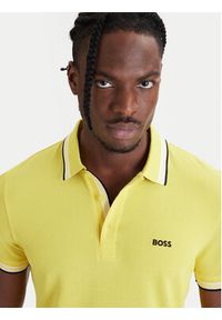 BOSS Polo Paddy 50469055 Żółty Regular Fit. Typ kołnierza: polo. Kolor: żółty. Materiał: bawełna #3