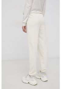 only - Only Spodnie bawełniane damskie kolor kremowy gładkie. Kolor: beżowy. Materiał: bawełna. Wzór: gładki #3