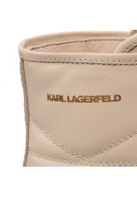 Karl Lagerfeld - KARL LAGERFELD Botki KL43250 Beżowy. Kolor: beżowy. Materiał: skóra