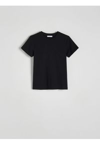 Reserved - Bawełniany t-shirt - czarny. Kolor: czarny. Materiał: bawełna #1
