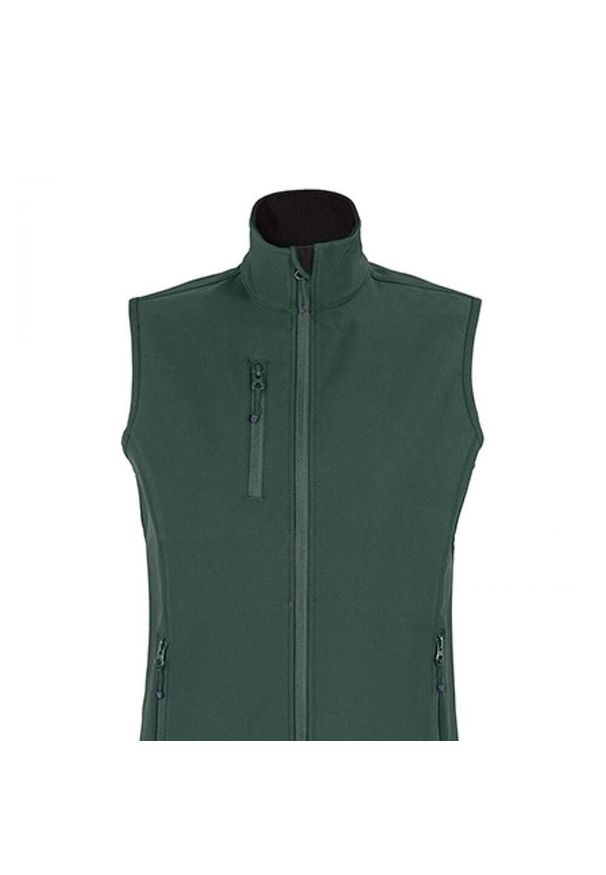 SOL'S - Ocieplacz Damski Falcon Softshell Zapinany Na Zamek Błyskawiczny. Kolor: czerwony, wielokolorowy, zielony. Materiał: softshell