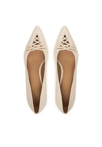 Lauren Ralph Lauren - LAUREN RALPH LAUREN Szpilki 802P06371004 Écru. Kolor: kremowy. Materiał: skóra. Obcas: na szpilce #3