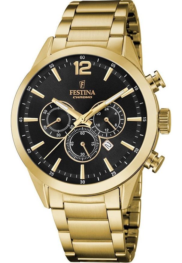 Zegarek Festina Zegarek męski Festina F20633-3 złoty. Kolor: złoty