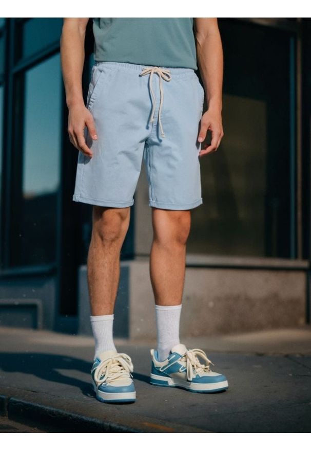 Sinsay - Szorty jeansowe - błękitny. Kolor: niebieski. Materiał: jeans