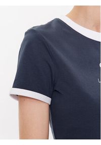 Guess T-Shirt Signature V3GI02 KBNW0 Granatowy Slim Fit. Kolor: niebieski. Materiał: bawełna