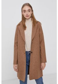 only - Only Płaszcz damski kolor brązowy przejściowy. Okazja: na co dzień. Kolor: brązowy. Styl: casual, klasyczny #4