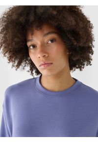4f - 4F T-shirt regular z modalem damski - granatowy L. Okazja: na co dzień. Kolor: niebieski. Materiał: dzianina, jersey, materiał, syntetyk. Długość rękawa: krótki rękaw. Długość: krótkie. Wzór: gładki, ze splotem. Styl: casual, klasyczny, sportowy #2
