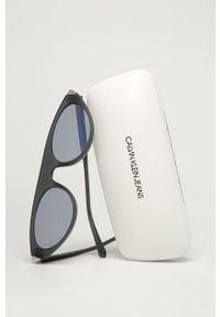 Calvin Klein Jeans - Okulary przeciwsłoneczne. Kształt: owalne. Kolor: czarny #3