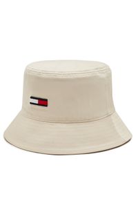 Tommy Jeans Kapelusz Tjm Elongated Flag Bucket Hat AM0AM11697 Écru. Materiał: materiał