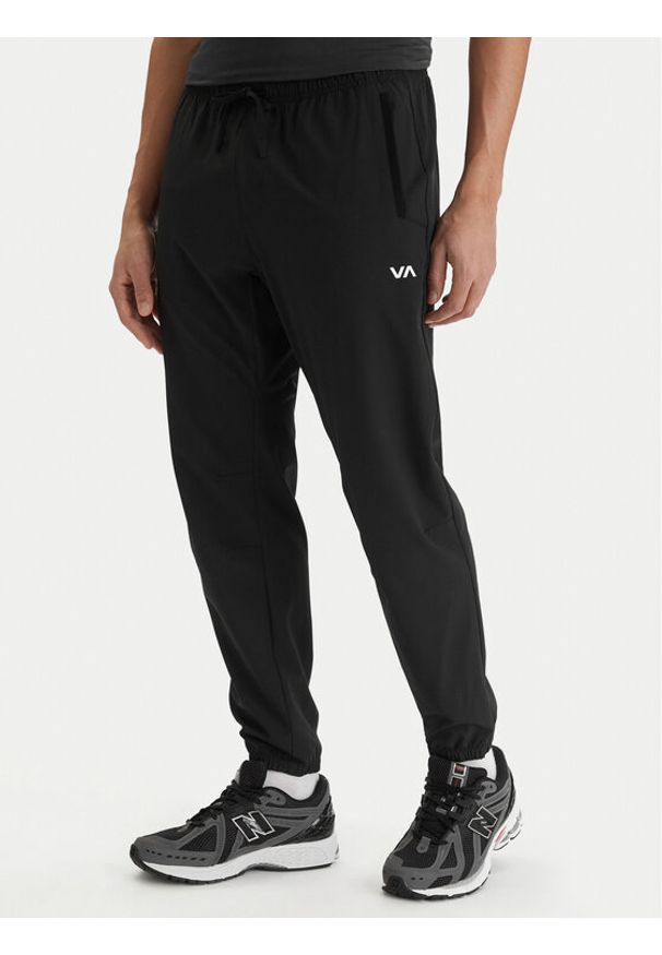 RVCA Spodnie dresowe Yogger II AVYNP00109 Czarny Slim Fit. Kolor: czarny. Materiał: syntetyk