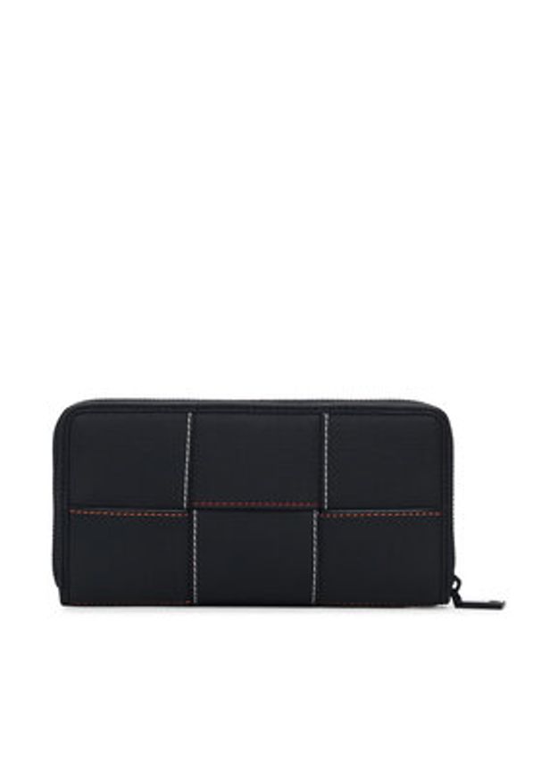 Desigual Duży Portfel Damski 25SAYP47 Czarny. Kolor: czarny. Materiał: skóra