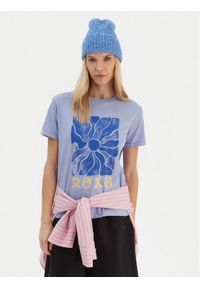 Roxy T-Shirt ERJZT05911 Fioletowy Regular Fit. Kolor: fioletowy. Materiał: bawełna #1