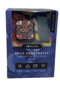 NoName - Smartwatch Forever smartwatch SW-116 czarny/niebieski. Rodzaj zegarka: smartwatch. Kolor: niebieski, wielokolorowy, czarny #1