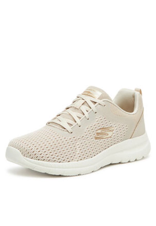 skechers - Skechers Sneakersy BOUNTIFUL 12607 NAT Beżowy. Kolor: beżowy. Materiał: materiał