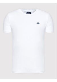 La Martina T-Shirt CCMR04 JS206 Biały Regular Fit. Kolor: biały. Materiał: bawełna #3