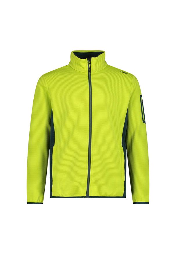 Bluza męska turystyczna CMP 33E6557. Okazja: na co dzień. Kolor: zielony. Styl: casual, sportowy. Sport: turystyka piesza