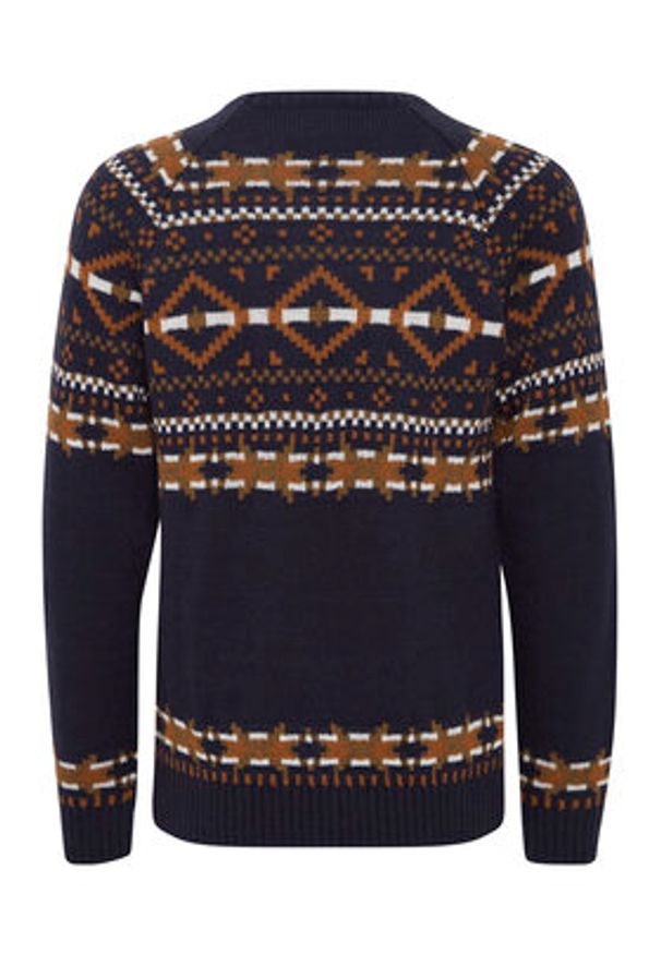 Blend Sweter 20715871 Granatowy Regular Fit. Kolor: niebieski. Materiał: syntetyk