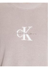 Calvin Klein Jeans Sweter J30J322460 Szary Loose Fit. Kolor: szary. Materiał: bawełna